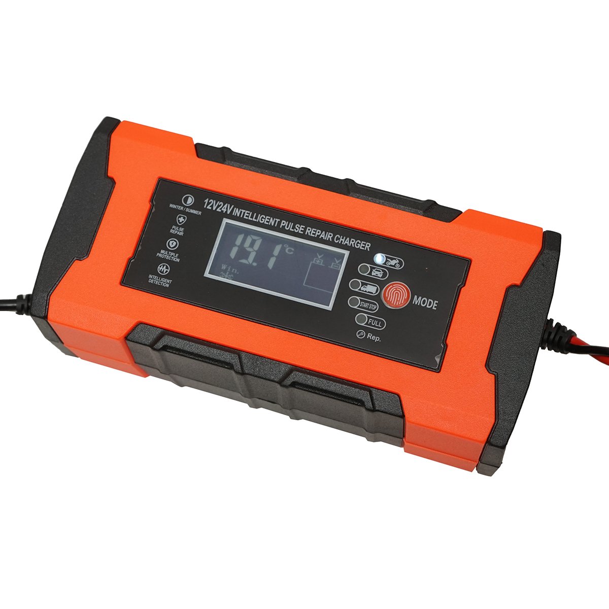 Redresor, incarcator digital baterie 12V 10A/24V 5A plumb acid, functie inteligenta reparare impuls